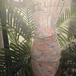 Elegant Multicolor Strapless Dress
